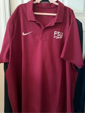 Nike Maroon FSU Men's Polo Shirt